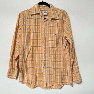 Lacoste Orange Plaid Dress Shirt